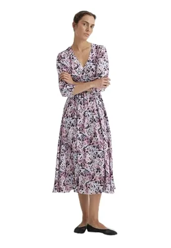 Mavi Damen Pinted Dress Kleid - Roter Abstract Ikat Print, Größe S - Feminines Kleid mit modernem Ikat-Design, ideal für jeden Anlass. Vielseitig kombinierbar und mit bequemer Passform für den ganzen Tag – Mavi Qualität für deinen perfekten Look.