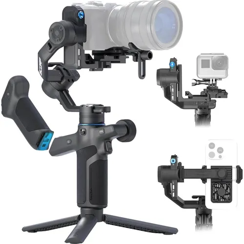 Feiyu SCORP-Mini3 Pro 3-Axis Handheld Gimbal for Camera (Actionkamera, Smartphone, Spiegelreflexkamera, Systemkamera, 2 kg) (Scorpmini3 Pro)
