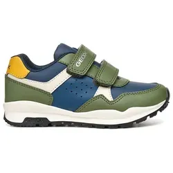 Geox J Pavel A Sneaker, Military/Avio, 24 EU - Sneaker für Jungen mit herausnehmbarer Innensohle, ideal für Schule und Freizeit, schnell und einfach anzuziehen.
