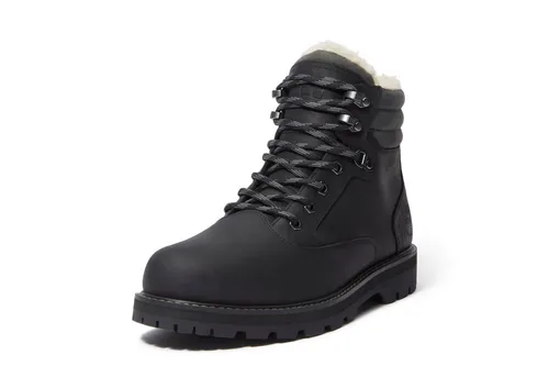 Timberland Britton Roadmid Warm Lined Waterproof Boot - Gr. 41,5, schwarz - Wasserdichte Winterstiefel aus strapazierfähigem Leder mit rutschfester Gummi-Laufsohle. Ideal für stylische Outdoor-Abenteuer und kühle Tage.