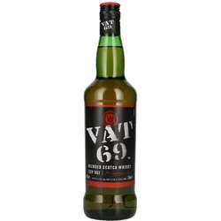 VAT 69 Blended Scotch Whisky - Whisky – Ein klassischer Blended Scotch Whisky mit herbaler Würze, ideal zum Genießen auf Eis oder mit Cola. Erleben Sie den Geschmack der Tradition!