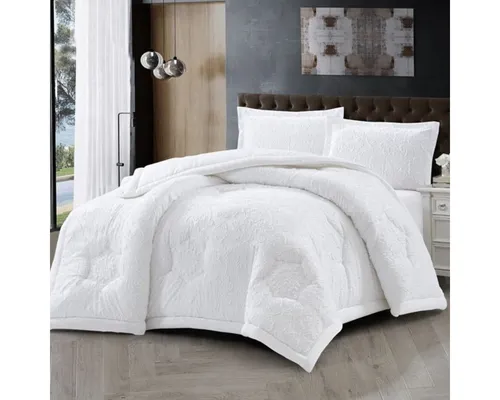 alesvelt Tagesdecke Set Sara 3-teilig 240x260 cm für 2 Personen in Weiß - Elegantes Tagesdecke Set mit passender Bettdecke und Kissenbezügen. Hochwertiges, pflegeleichtes Material sorgt für ein stilvolles Schlafzimmer und hohen Komfort.