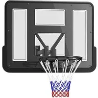 SPORTNOW Basketballkorb mit Rückwand - Outdoor & Indoor - Spielzeug: Robuster Basketballkorb mit Ø45 cm Stahlring, ideal für sicheres Spielen drinnen und draußen, inklusive bruchsicherer Rückwand und federaktiviertem Ring für mehr Sicherheit.