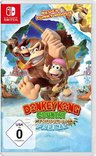 Donkey Kong Country Tropical Freeze - Switch [EU Version] - Spannendes Jump'n'Run-Spiel für Nintendo Switch mit neuem Einsteiger-Modus! Erlebe Funky Kongs coole Surf-Abenteuer und spiele im Koop-Modus mit Freunden.