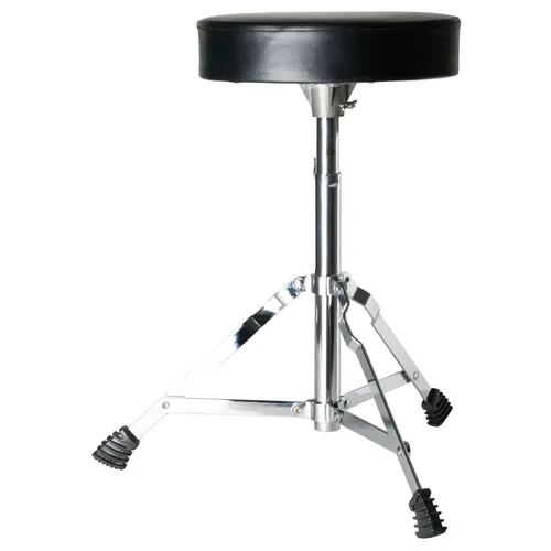 Fame D4000 Drumhocker - Drum-Hocker, höhenverstellbar von 500-630mm für individuellen Komfort, ideal für Schlagzeuganfänger mit rutschfesten Gummifüßen für Stabilität.