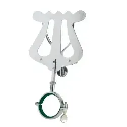 Marschgabel Klarinette messing 37515 - Instrumentenzubehör: Robuste Marschgabel für Klarinettisten mit starker Feder und Schraubring, ideal für sicheres Halten der Noten bei dynamischen Bewegungen.