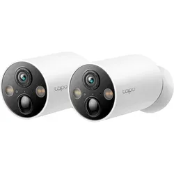 Tapo C425 Außenkamera Akku, 2-Pack | 2K WLAN Überwachungskamera mit Solarpanel-Unterstützung - Überwachungskamera für drinnen und draußen, wetterfest und akkubetrieben mit 10000-mAh-Akku für langanhaltende Nutzung; 2K Auflösung und KI-Technologie für präzise Erkennung von Personen und Fahrzeugen.