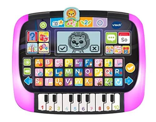 vtech Lerncomputer Lern- und Musiktablet für Kinder - Interaktives Tablet für 2-5 Jahre mit 12 Lernspielen, Klavierfunktion und buntem LCD-Display, das spielerisch das Lernen von Zahlen, Buchstaben und mehr fördert.