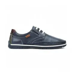 Pikolinos M9A-4118 Lederschnürschuhe Marbella blau mit elastischen Schnürsenkeln - Die Pikolinos Marbella Herrenschuhe vereinen Eleganz und Komfort. Handgenähtes Leder, elastische Schnürsenkel für einfaches An- und Ausziehen sowie eine herausnehmbare Einlegesohle für individuelle Anpassung.