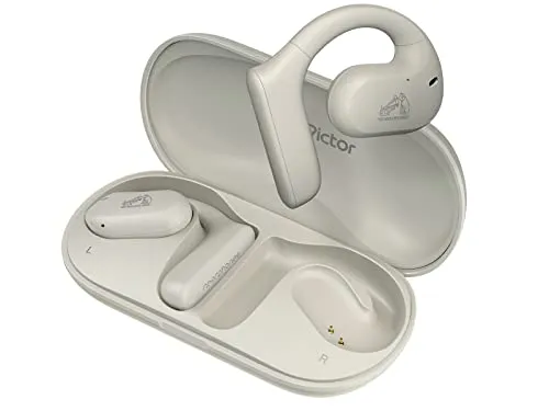 JVC Nearphones HA-NP35T-W - True Wireless Earbuds mit Open Ear Design, IPX4, 17 Std. Laufzeit und Mikrofon-Muting für hohen Tragekomfort und klare Verständigung