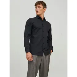 Langarmhemd "JPRBLAPARKER Slim Fit" - Modisches Herrenhemd in Schwarz - Langarmhemd für Herren, atmungsaktiv und bequem, ideal für den Alltag und besondere Anlässe. Slim Fit Schnitt aus Baumwolle für optimalen Tragekomfort.