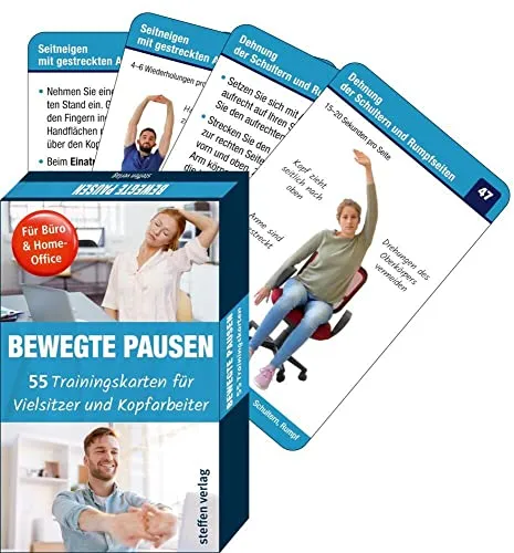 Bewegte Pausen für Büro & Home-Office: 55 Trainingskarten für Vielsitzer und Kopfarbeiter (Trainingsreihe von Ronald Thomschke)