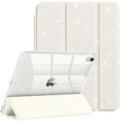 Fintie Glitzer Hülle für iPad 11./10. Generation (2025/2022 A16 Chip) mit Stifthalter - Transparente Dünne Schutzhülle, Stoßfest & Glitzer Klar Rückseite für Mädchen/Kinder‌, Starlight