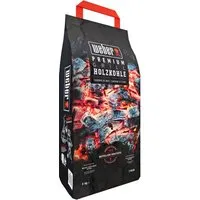 Weber Premium Holzkohle 3kg Sack - Schnelle heiße Glut, 100% natürliches Holz mit Apfelholz für intensiven Geschmack und umweltfreundlich