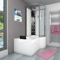 Kombination Badewanne Dusche K50-L00-EC Duschtempel 170x100 cm