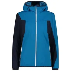 CMP Woman Jacket FIX Hood giada (L711) 36 - Funktionsjacke für Damen mit Clima Protect-Laminat, wasserabweisend und atmungsaktiv, ideal für winterliche Outdoor-Aktivitäten. Reflektierende Details und praktische Brusttasche sorgen für Sicherheit und Komfort.