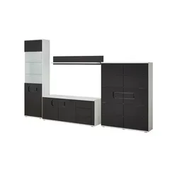 Primo Wohnwand  Talia ¦ schwarz ¦ Maße (cm): B: 320 H: 207 T: 48.0