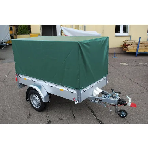 STEMA PKW-Anhänger "BASIC 850 COC", inkl. 80 cm Hochplanenset, max. Nutzlast 673 kg - silberfarben