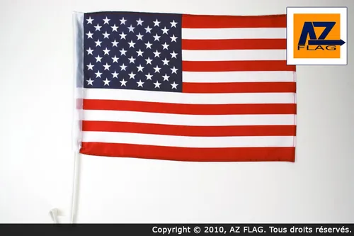 AUTOFAHNE USA VEREINIGTE STAATEN 45x30cm - VEREINIGTEN STAATEN VON AMERIKA AUTOF