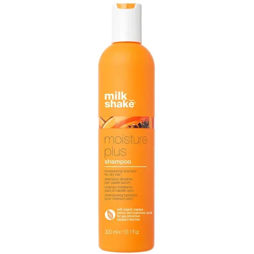 Milk Shake Moisture Plus Shampoo 300ml - Nährendes Shampoo für trockenes und geschädigtes Haar, spendet intensive Feuchtigkeit und schützt die Haarfarbe. Ideal für strapaziertes Haar und für die ganze Familie.