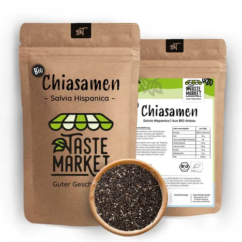 BIO Chiasamen | Salvia Hispanica | Chia Samen schwarz | naturbelassen 100 g