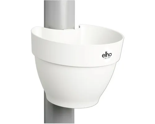 Fallrohrpflanzgefäß Elho Vibia Campana Kunststoff Ø 22 cm H 16,3 cm weiß