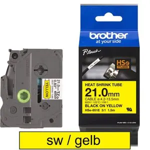 Brother Schrumpf Hse-651E ge/s - Schrumpfband für Etikettendrucker, ideal für professionelle Beschriftungen und langlebige Kennzeichnung.