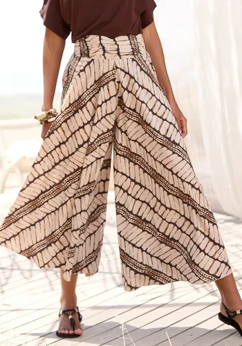 LASCANA Hosenrock mit Alloverdruck, Culotte, extraweites Bein, luftige Sommerhose