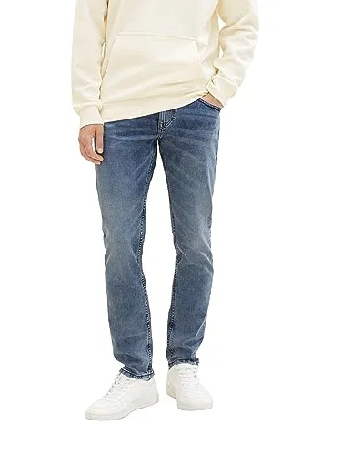 TOM TAILOR Denim Herren Piers Slim Jeans - Stylische Piers Slim Fit Jeans im Five-Pocket-Style mit Stretch-Anteil für optimalen Tragekomfort. Ideal für moderne Herren, die Wert auf Passform und Bewegungsfreiheit legen.