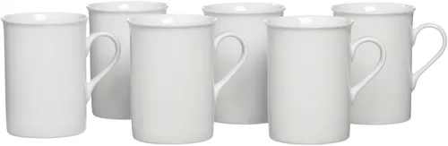 Ritzenhoff & Breker Becher "Bianco", 6er Set, weiß - Die schlichten Kaffeebecher "Bianco" im praktischen 6er Set sind perfekt für jeden Anlass. Hergestellt aus hitzebeständigem Porzellan, sind sie mikrowellengeeignet und spülmaschinenfest.