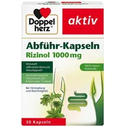 Doppelherz aktiv Abführ-Kapseln Rizinol 1.000mg - 30 St - Arzneimittel zur sanften Unterstützung der Verdauung, rezeptfrei erhältlich und ideal für eine milde Abführung.