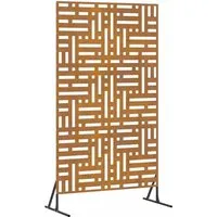 vidaXL Sichtschutz 180 cm Wetterschutzstahl - Sichtschutz aus robustem Wetterschutzstahl, ideal für Balkone und Gärten. Mit modernem geometrischen Muster für elegante Privatsphäre und einfache Montage.