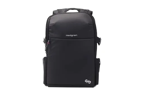 Hedgren HCOM06/003-21 Suburbanite Overnight Backpack 15.6" Black Eco - Tagesrucksäcke mit erweiterbarem Volumen, ideal für Kurztrips und umweltfreundlich aus recyceltem Material.