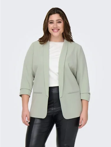 ONLY CARMAKOMA Kurzblazer ELLY - Drapiert und Raffiniert - Modischer Kurzblazer aus recycelten Materialien in pastellgrün, ideal für einen eleganten Look. Perfekt für besondere Anlässe oder den Alltag.