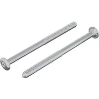 vidaXL Schraube 2 Stk Silber M6 x 85 mm Stahl 864415
