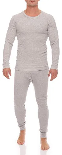 Langes Set Herren Thermo Unterwäsche Gr. 5 grau lange unterhosen männer lange männerunterwäsche thermo unterhose lang set 100 100% Baumwolle günstige preiswerte billige günstig preiswert billig Mann 1