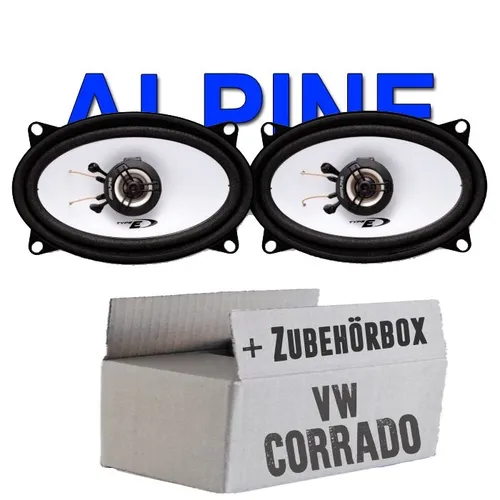 VW Corrado 35i Alpine 4x6 Koax Lautsprecher Einbauset NEU - Hochwertige 4x6 Zoll Koaxiallautsprecher von Alpine für VW Corrado. Einfacher Einbau dank mitgelieferter Adapter und Materialien. Ideal für kraftvollen Sound und verbessertes Hörerlebnis.