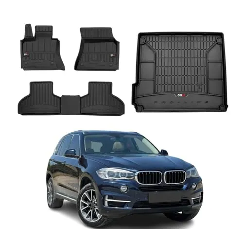 OMAC Auto-Fußmatten Set für BMW X5 F15/F85 (2013-2018) - Fahrzeugspezifische Gummi-Fußmatten, leicht zu reinigen und rutschfest für mehr Sicherheit. Bieten idealen Schutz und sind umweltfreundlich.