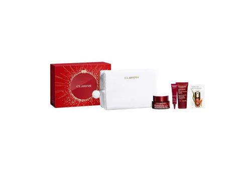 Clarins Super Restorative Holiday Season Geschenkset - Vielseitiges Kosmetikset für Damen mit Augencreme, Nacht- und Tagescreme sowie Intensiv-Serum. Ideal für eine strahlende Hautpflege-Routine und als perfektes Geschenk für jeden Anlass.