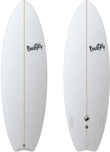 BUSTER F-TYPE River Surfboard 5'4" - Hochleistungs-Fish - Das BUSTER F-TYPE River Surfboard 5'4" bietet eine perfekte Kombination aus Geschwindigkeit und Kontrolle. Ideal für mittelstarke bis starke Flusswellen und ausgestattet mit innovativer "Super Rails" Technologie für mehr Schutz.