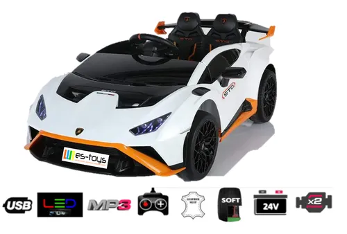 Elektro Kinderauto "Lamborghini Huracan STO Drift" - 24V Akku, 2 Motoren - Batteriebetriebene Fahrzeuge, lizenziertes Lamborghini Design für ultimativen Fahrspaß und Driftmöglichkeiten, geeignet für Kinder von 1-7 Jahren.
