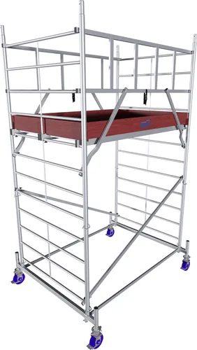 Krause Fahrgerüst MONTO ProTec XXL Aluminium 4,30 m - Gerüst aus Aluminium, stabil und leicht, ideal für professionelle Arbeiten in großer Höhe.