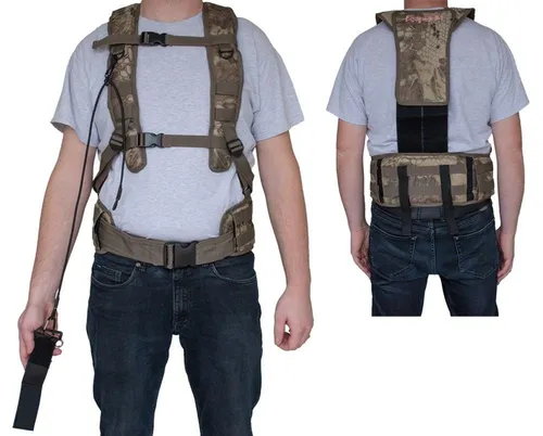 Kapaan Metalldetektor mit Gewichtsverteilungssystem - Ortungsgeräte, ergonomisches Camo-Design in grünbraun für komfortables Suchen und lange Einsatzzeiten.