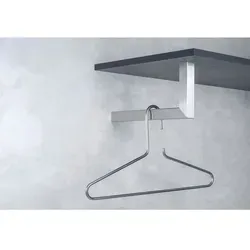 Simausrom Kleiderstange L Form Luna - Edelstahl Garderobenstange - Garderobenstange L Form aus gebürstetem Edelstahl, ideal für die platzsparende Hutablage mit stabiler Befestigung.