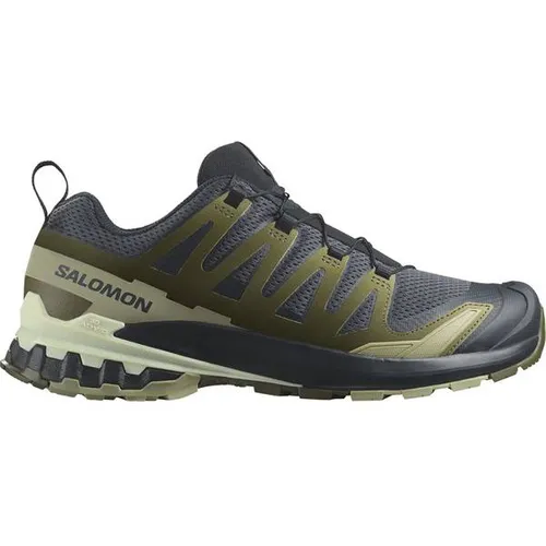 Salomon XA PRO 3D V9 Herren Traillaufschuhe - Oliv Dunkelgrün 9,5 - Laufschuhe mit robustem Design und hervorragender Dämpfung, ideal für anspruchsvolle Trails und Outdoor-Abenteuer.