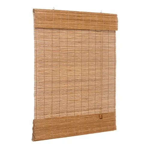 Ventanara® Raffrollo Bambus 160 x 160 cm - Seitenzug-Rollo aus 100% echtem Bambus, individuell einstellbar für perfekten Lichteinfall, inklusive Montagematerial für einfache Installation.