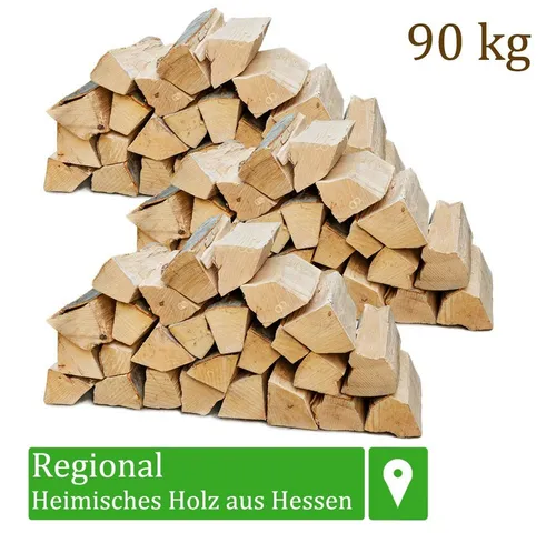 Flameup Kaminholz Brennholz 90kg - Hochwertige Buche für Ofen und Grill - Brennstoffe: 90 kg hochwertiges Buchenholz, ideal für Kamin und Grill, sorgt für langanhaltende Wärme und ein angenehmes Ambiente.