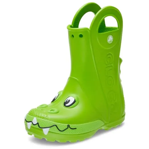Crocs Unisex Kinder Handle It Duke Rain Boot T Stiefel - Crocs Green, 22/23 EU - Gummistiefel für Kinder, wasserfest und leicht, ideal für nasse Tage und Abenteuer im Freien.