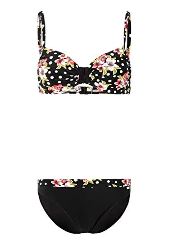 Lascana Damen Bügel-Bikini - Bikini-Sets für Damen mit verspieltem Design, verstellbaren Trägern und einer Bikini-Hose mit bedrucktem Bündchen für optimalen Komfort und Stil.