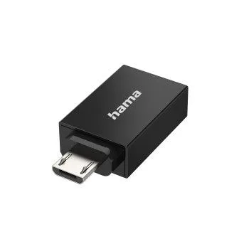 Hama USB-OTG-Adapter, Micro-USB-Stecker - USB-Buchse, USB 2.0, 480 Mbit/s